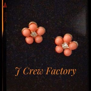 J Crew Factory Floral Stud Earrings